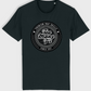 Black regular fit t-shirt with black premium rap skills design.
